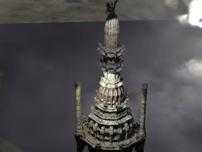 Byzantine Empire city tower  3D model