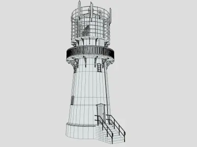 LightHouse Low-poly 3D model 3