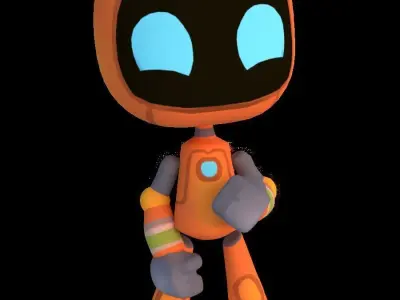 Cute Robots Robin Low-poly 3D model