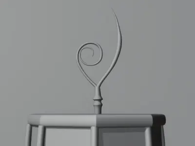 Night table lamp for game  animation  antique  vintage Low-poly 3D model