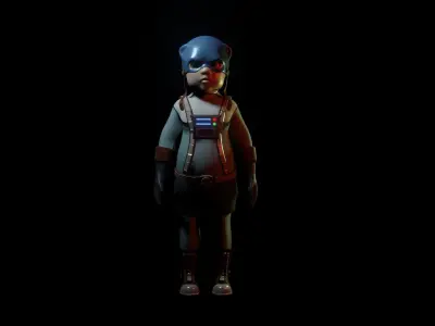 Baby Hero Low-poly 3D model