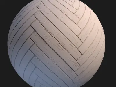 Stylized PBR Texture - Wood Floor Parquet Texture