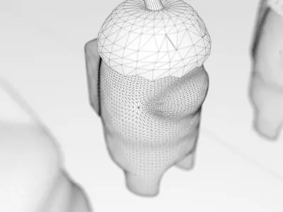 among us characters and hats pack Low-poly 3D model