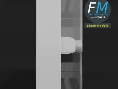 Wall mounted emergency light 3D model