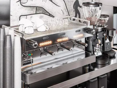 industrial cafe 3D model