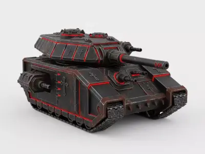 Gothic Occult Battle Tank 3D Model Low-poly 3D model