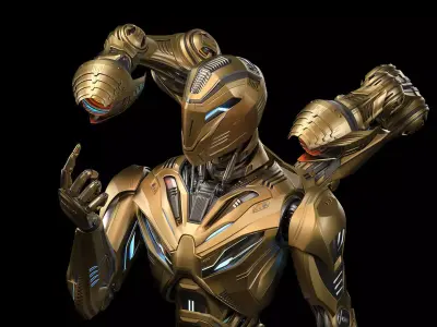 Robot Alien Destroyer - Rigged and Animated 3D model