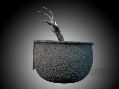 Monster Pot Low-poly 3D model