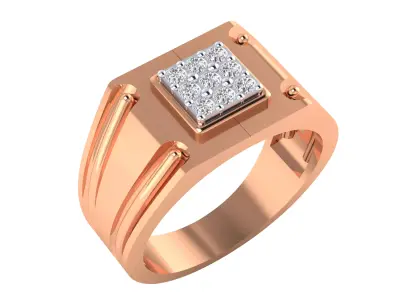 Mens Ring  Render 3dm STL MTL SLC JCD OBJ FBX Details 3D print model
