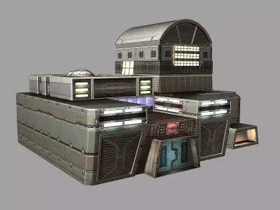 Mechanical building - base repair shop 3D model