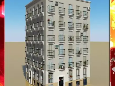 Photorealistic Low Poly Building 3D model