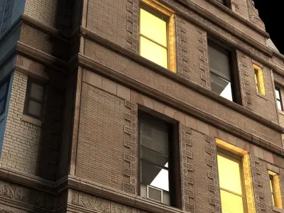 Apartment House 150 Low Poly 3d Building Low-poly 3D model