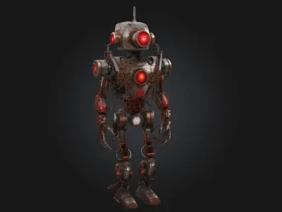 Guardian Automaton  Silent Watcher of the Ancient Machine Age 3D model