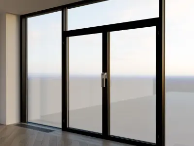 Panoramic glazing Stained glass 5 Low-poly 3D model