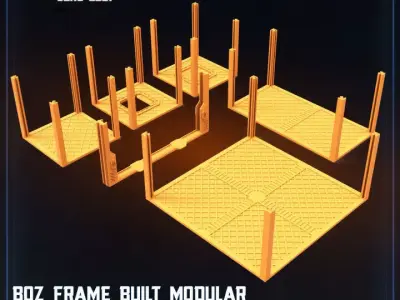 BOZ FRAME BUILT MODULAR TERRAIN STARTER SET 3D print model