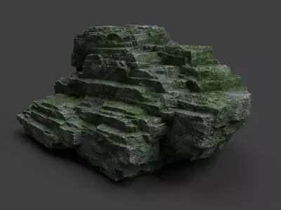 Rock 8-9 Low-poly 3D model