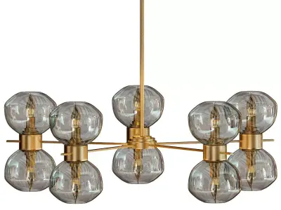 Nordic Collection floor lamp with balls hanging from it 3D model