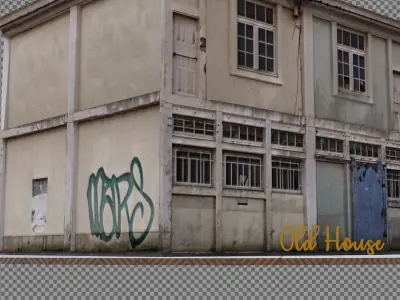 Low poly Pbr Old House Low-poly 3D model