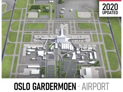 Oslo Gardermoen Airport Low-poly 3D model