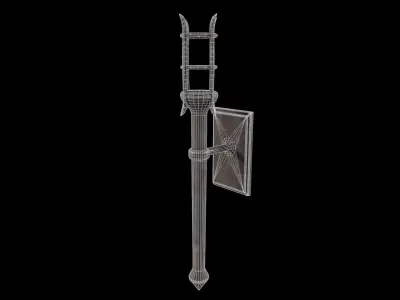 Medieval Torch V1 - 01 Low-poly 3D model
