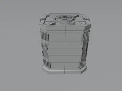 Sci-Fi Barrel 3 Low-poly 3D model