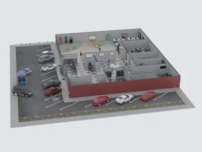 Office illustration  3D model