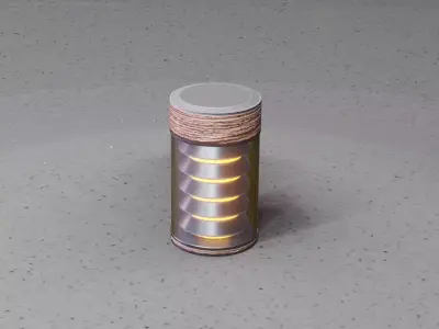 Wooden Light-Column 1 - Low-Poly Street-Light Set-9 Low-poly 3D model