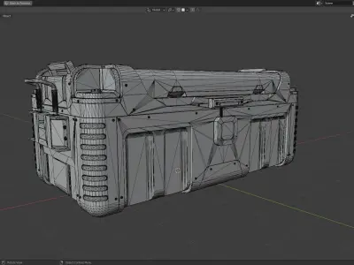 Sci-fi Game Asset Of 3D Box 3D model