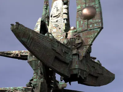 Wraith Alien Relay Station Kit bash  3D model