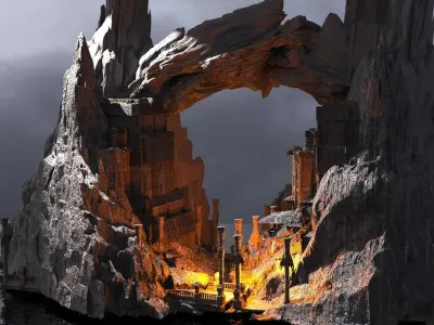 Mining Drake Tower Kit bash City Mine  3D model
