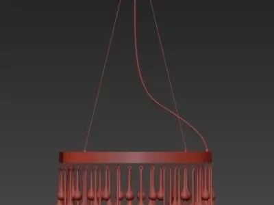 luxor gold designers fountain chandeliers 3D model