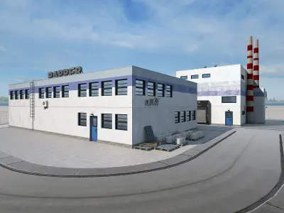 Paper Factory Low Poly PBR Low-poly 3D model