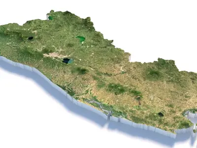 El Salvador Country Terrain 3D model