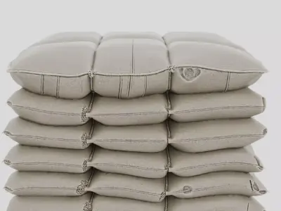 Defensive Sandbag Wall for 3D print 3D model
