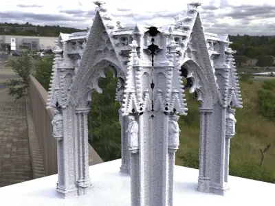 Victorian architecture Cathedral archway gothic tall 3D  3D model
