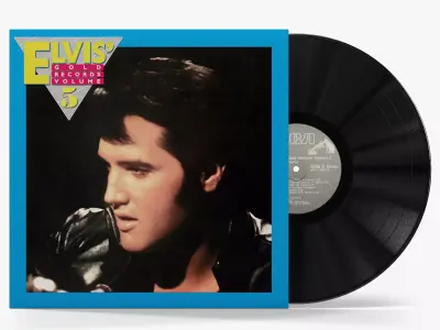 vinyl record Elvis Gold Records Volume 5 Low-poly 3D model