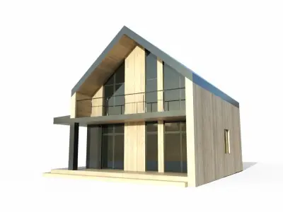 BarnHouse Low-poly 3D model