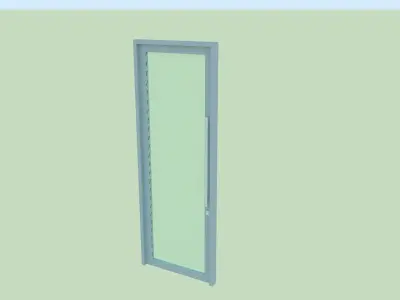 Glass Louvered Door 3D model