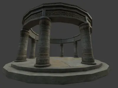 Ancient Altar Low-poly 3D model
