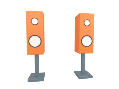 Cartoon Speaker v1 001 Low-poly 3D model