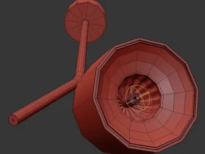 TINY C ceiling light with bulb 3D model