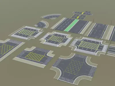 CRUZAENTOS E BASE PARA AVENIDA 3D model