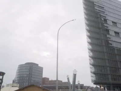 Street Light 12 version 15 10m with pole 1 Low-poly 3D model