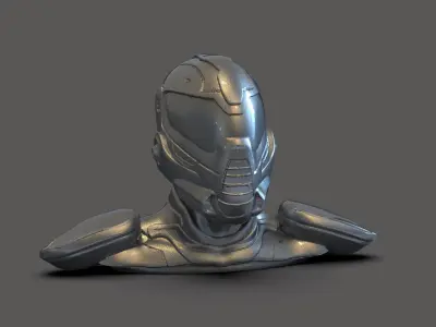 Cyborg Bust 3D print model purchase