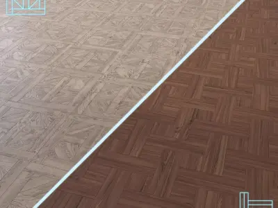 Parquet - Laminate - Wooden floor 2 in 1 Low-poly 3D model 123