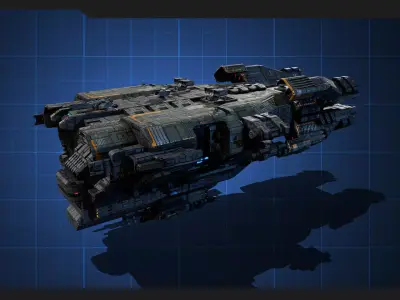 STARSHIPS - Pack09 Low-poly 3D model