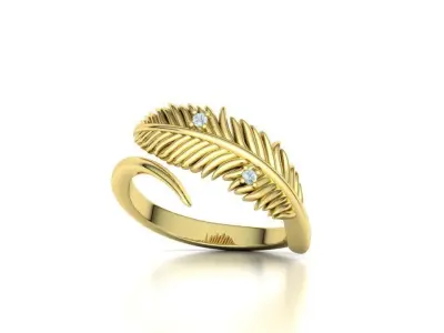  Feather Diamond Ring Light Energy Ring 3dmodel 3D print model