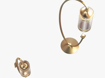 wall and floor eliptical lights 3D model