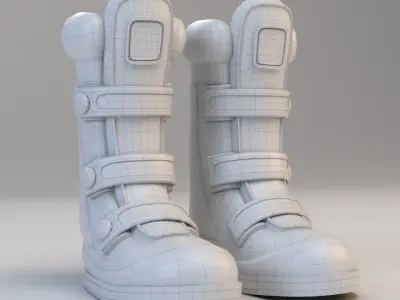 Cartoon Cyber Boots 3D model