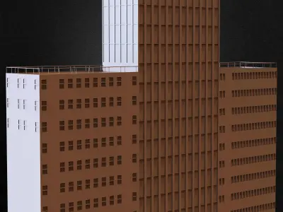 Pack of 40 Skyscrapers Vol 01 Low-poly 3D model